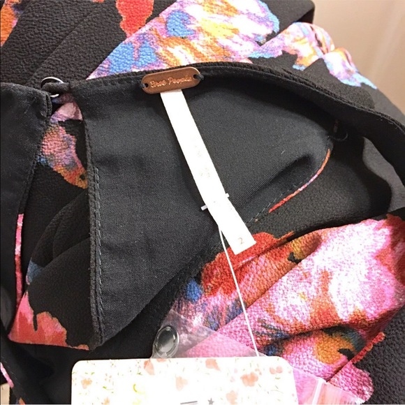 Free People Flutterby Print Dress Twilight Size 2 - Picture 7 of 7